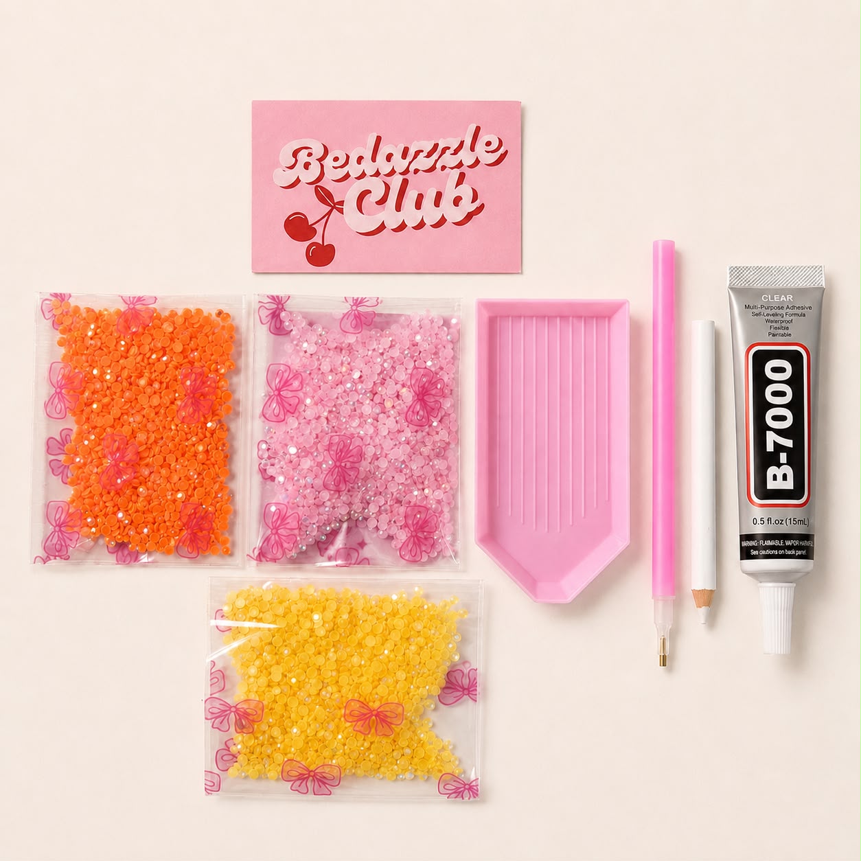 Pink Flowers DIY Bedazzle Kit